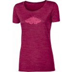 Progress Triko krátké dámské VINKA MOUNTAINS merino vínový melír – Sleviste.cz