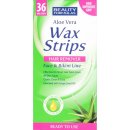 Beauty Formulas Aloe Vera Wax Strips depilační pásky na obličej a oblast bikin 36 ks