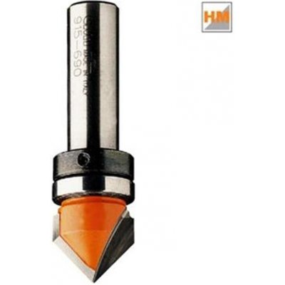 CMT Orange Tools C91516011B - Fréza na V-drážku 90°, na dřevo pr. 16 x 12,7 mm HM, s ložiskem, stopka 8 mm