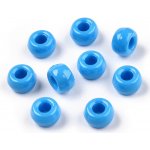 Akrylové korálky - pony beads - tmavě modré - 6 x 9 mm - 10 ks – Sleviste.cz