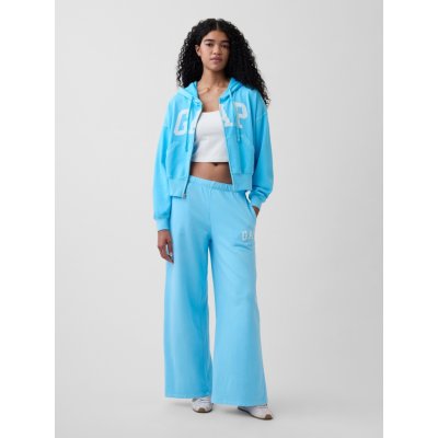 GAP Tepláky s logem Wide-Leg Modrá – Zboží Dáma