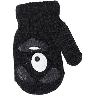 BeSnazzy pletené dětské rukavičky zateplené s obrázkem chlapecké tmavě šedé – Sleviste.cz