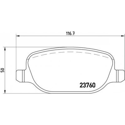 Sada brzdových destiček, kotoučová brzda BREMBO P 23 089 (P23089) – Sleviste.cz