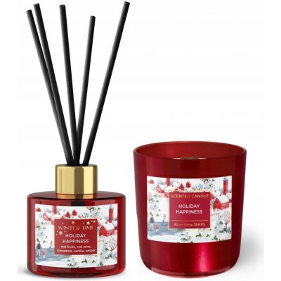 Bartke Set Winter Time Holiday Happiness svíčka 150g + difuzér 100 ml – Sleviste.cz