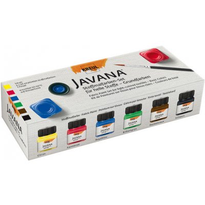 Kreul na hedvábí a textil Javana 6x20 ml základní – HobbyKompas.cz