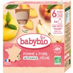 Babybio kapsička Jablko hruška broskev 4 x 90 g – Sleviste.cz