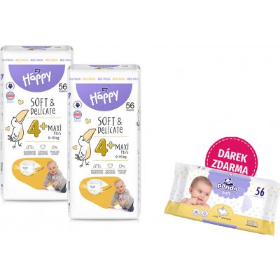 Bella Happy Soft & Delicate BigPack 4+ 9-15 kg 112 ks 2x 56 ks