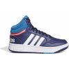 Dětské kotníkové boty adidas Hoops 3.0 Mid K dark blue/blue rush/turbo modrá