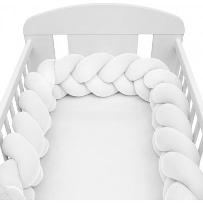 New Baby Ochranný mantinel do postýlky cop mušelínový bílý – Sleviste.cz