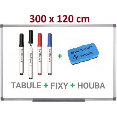 Supraviz 114954 bílá magnetická tabule 300 x 120 cm – Hledejceny.cz