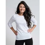 CityZen Dámské bavlněné triko s 3/4 rukávem bílé – Sleviste.cz