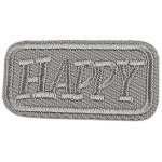 Nažehlovačka Happy, střední, 8 šedá – Zboží Dáma