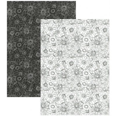 Ursus Fotokarton A4 5 ks černobílé květiny 300 g/m2 – Zbozi.Blesk.cz