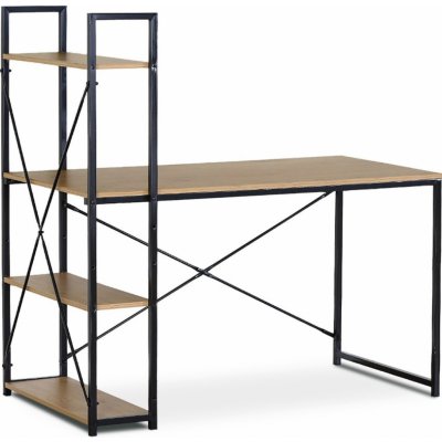 Autronic PSACÍ STŮL s regálem - v dekoru dub – Sleviste.cz