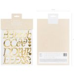 Nalepovací písmena na foliové balonky zlaté – Zboží Dáma