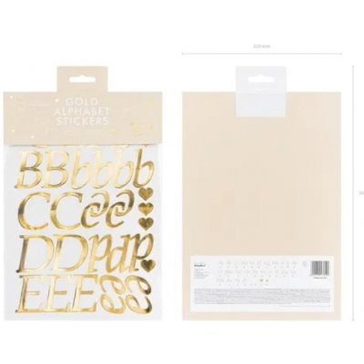 Nalepovací písmena na foliové balonky zlaté – Zboží Dáma