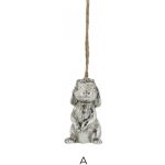 Chic Antique Závěsná velikonoční dekorace Rabbit Silver A, stříbrná barva, plast – Hledejceny.cz