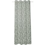 Závěs s řasící páskou Chenille s grafickým vzorem zelený 175 x 135 cm – Hledejceny.cz