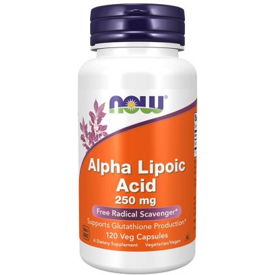 NOW Foods Alpha Lipoic Acid 250 mg 120 rostlinných kapslí