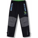 Kugo DK8232 chlapecké šusťákové kalhoty zateplené tyrkysové zipy černá – Zboží Mobilmania