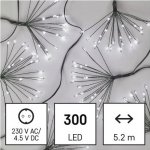 Emos D3AC09 LED světelný řetěz svítící trsy nano 5,2 m vnitřní studená bílá časovač – Hledejceny.cz