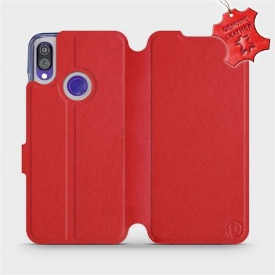 Pouzdro Mobiwear Luxusní flip Xiaomi Redmi Note 7 kožené Červené