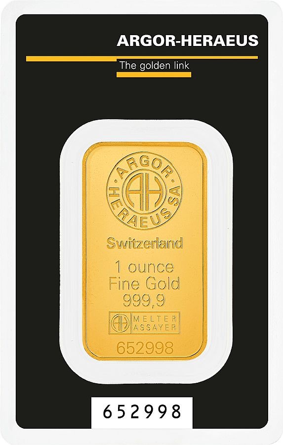 Argor-Heraeus zlatý slitek kinebar 1 oz