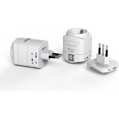 TECH cestovní adaptér pro použití v Itálii s integrovanou 2xUSB nabíječkou | Zboží Auto