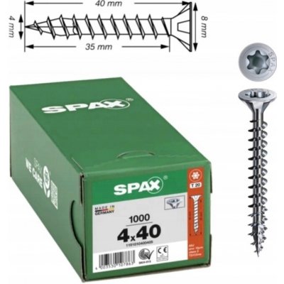 Šrouby do dřeva Spax 4 x 40 mm, 1000 ks – Hledejceny.cz