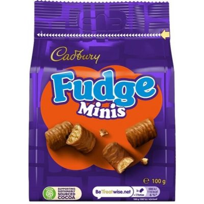Cadbury Fudge karamelové kousky tyčinek v mléčné čokoládě 100 g – Zboží Mobilmania