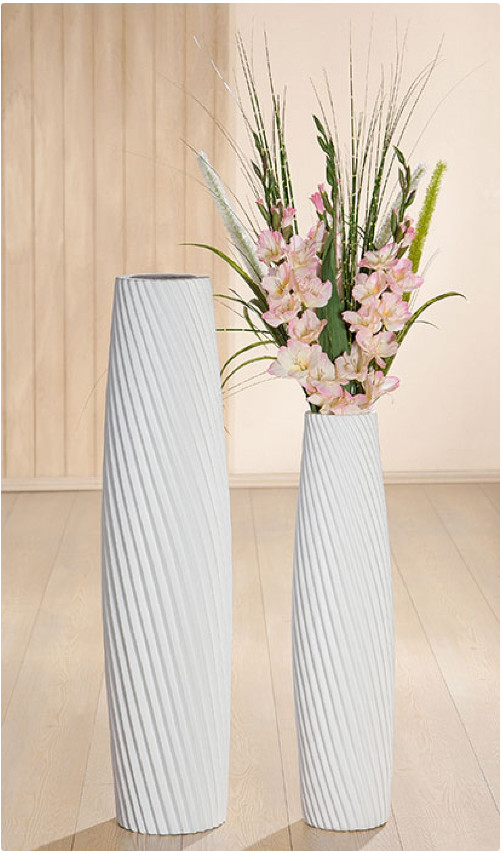 GILDE Keramická váza Swirl 24x24x100cm bílá od 3 399 Kč - Heureka.cz