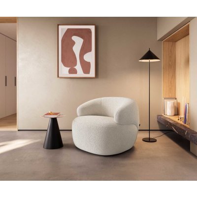 Delife Nova 88x88 cm bouclé krémovo-bílá – Zbozi.Blesk.cz