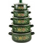 TIDAL Smaltované hrnce ZÁHRADA 1/1,5/2/3/4L 10ks zelené TD-3979 – Sleviste.cz