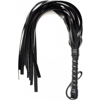 Faux leather whip black 42 cm