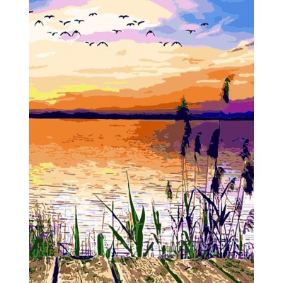 Titanum Malování podle čísel na plátno RYBNÍK 40 x 50 cm – Zbozi.Blesk.cz