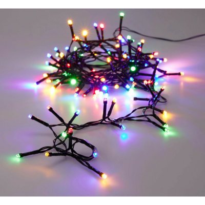 Koopman LED světelný řetěz 96 LED teplá bílá/vícebarevná, černý kabel – Hledejceny.cz