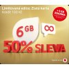 Vodafone SIM karta 100 Kč zlatá karta + 5 GB