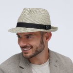 Göttmann Trilby s černou stuhou GT-Onyx-22-177-14 šedo-béžový – Sleviste.cz