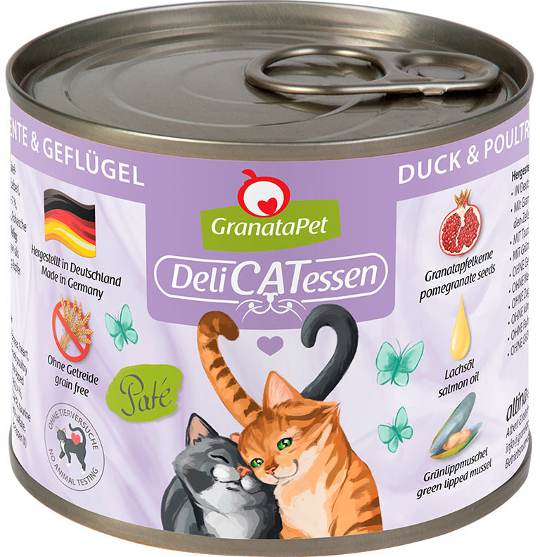GranataPet pro kočky Delicatessen kachna a drůbež 6 x 200 g