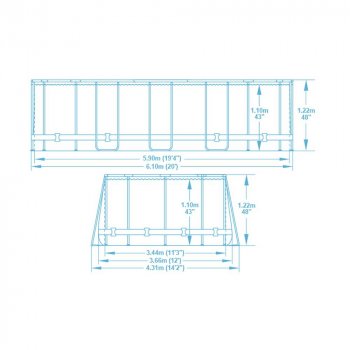 Bestway Power Steel Comfort Jet 6,1 x 3,66 x 1,22 m 56719