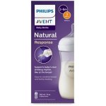Avent Philips láhev Natural Response s ventilem AirFree medvěd 260 ml bílá – Zboží Mobilmania
