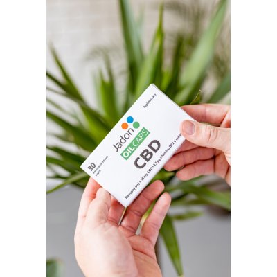 Jadon oil caps CBD kapsle s konopným olejem s 15 mg CBD a vitamínem B12 30 kapslí – Zboží Mobilmania