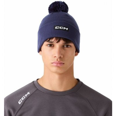 CCM Čepice Team Pom Knit Polar Fleece SR Senior tmavě modrá – Hledejceny.cz