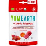 YumEarth BIO Ovocná lízátka meloun jahoda broskev granátové jablko 14 ks 85 g – Zboží Dáma
