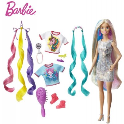 Barbie Fantasie vlasová jednorožec a mořská panna – Hledejceny.cz