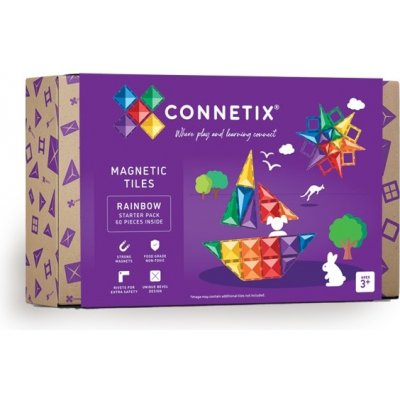 Connetix Magnetická stavebnice 60 ks – Zbozi.Blesk.cz