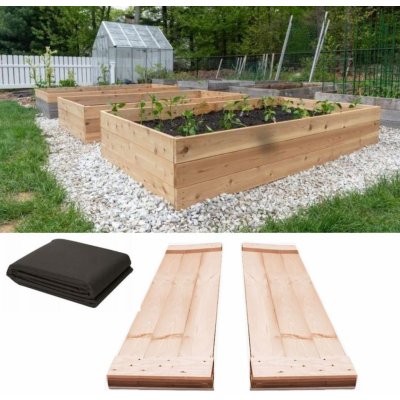 Ohenvzahrade Předsložený vyvýšený záhon dřevěný přírodní 150 x 80 x 30 cm 000992 – Sleviste.cz