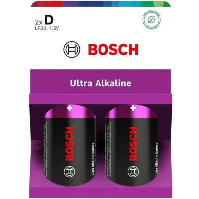 Bosch Ultra Alkaline D/ LR20, D, 1,5 V, 2 ks BOSCH-LR20UA2B/00 – Zboží Živě