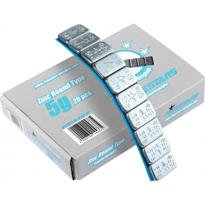 Fivestars 01-02-97, Lepicí ocelové závaží 5g na hliníkové disky, široká páska, 20 ks | Zboží Auto