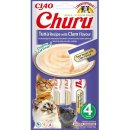 Inaba Churu cat snack tuňák s příchutí škeble 4 x 14 g